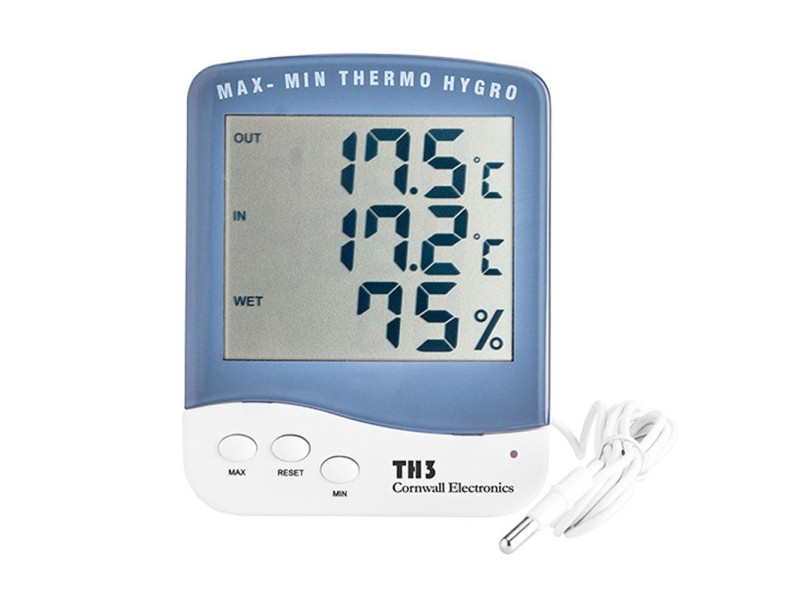 Cornwall Electronics digital temperature and humidity meter TH3